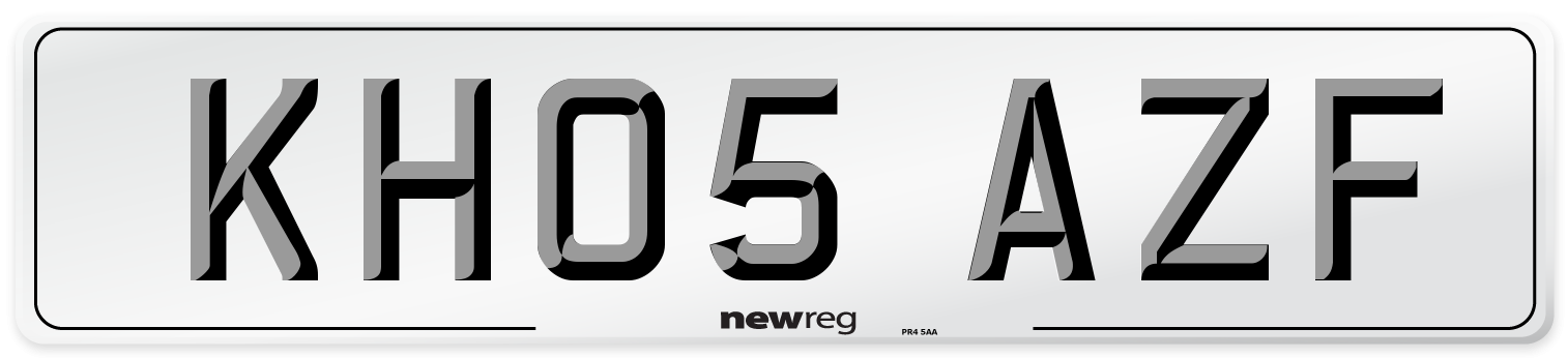 KH05 AZF Number Plate from New Reg